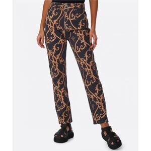 New ~ GANNI ~ Women's Organic Rope Print Jeans Size 27